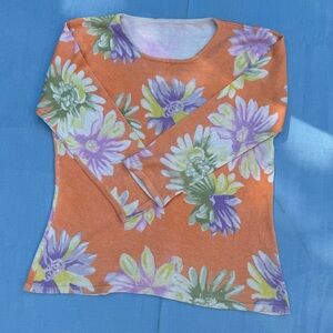 90s vintage knit 3/4 sleeve top
